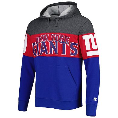 Men's Starter Heather Charcoal/Red New York Giants Extreme Pullover Hoodie