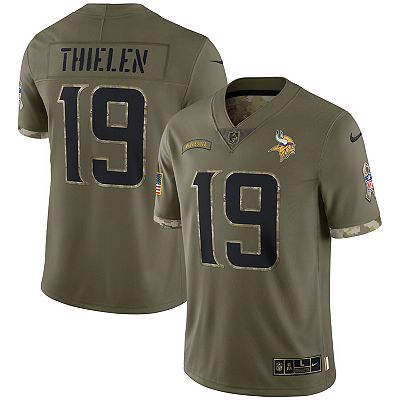 Men s Nike Adam Thielen Olive Minnesota Vikings 2022 Salute To Service Limited Jersey