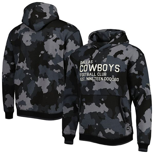 Men's The Wild Collective Black Dallas Cowboys Camo Pullover Hoodie