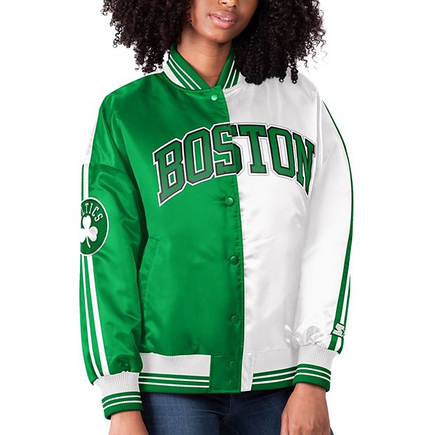 Bomber Boston Celtics Green Satin Jacket