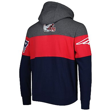 Men's Starter Heather Charcoal/Navy New England Patriots Extreme Pullover Hoodie