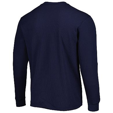 Men's Navy Dallas Cowboys Maverick Thermal Henley Long Sleeve T-Shirt