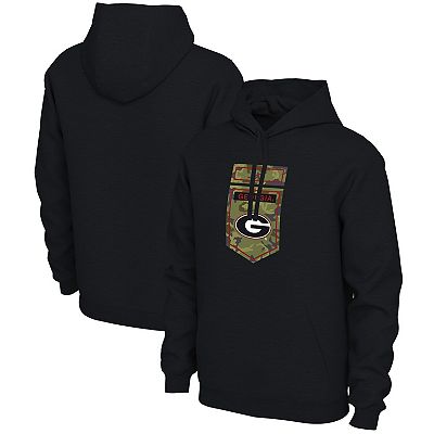 Men s Nike Black Georgia Bulldogs Veterans Camo Pullover Hoodie