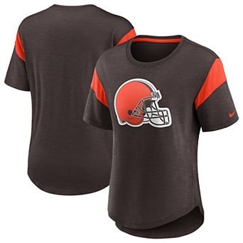 Women's Nike Brown Cleveland Browns Primary Logo Fashion Top