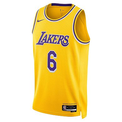 Unisex Nike LeBron James Gold Los Angeles Lakers Swingman Jersey - Icon Edition