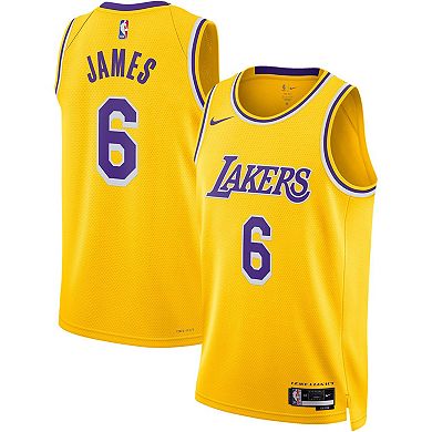Unisex Nike LeBron James Gold Los Angeles Lakers Swingman Jersey - Icon Edition