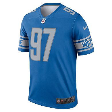 Men's Nike Aidan Hutchinson Blue Detroit Lions Legend Jersey