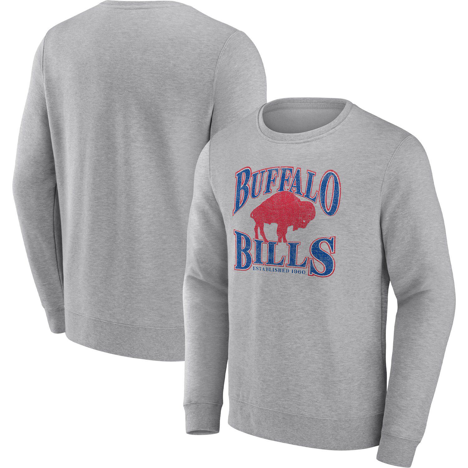 Men's Mitchell & Ness Red/Royal Buffalo Bills Big Tall Celebration of Champions Pullover Sweatshirt