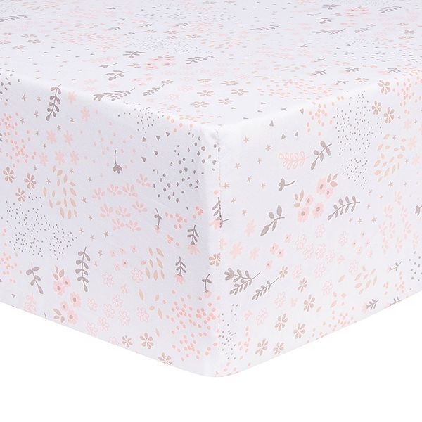 Trend Lab Blush Floral Fitted Crib Sheet