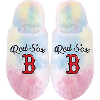 Youth FOCO Boston Red Sox Rainbow Script Slippers