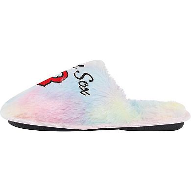 Youth FOCO Boston Red Sox Rainbow Script Slippers