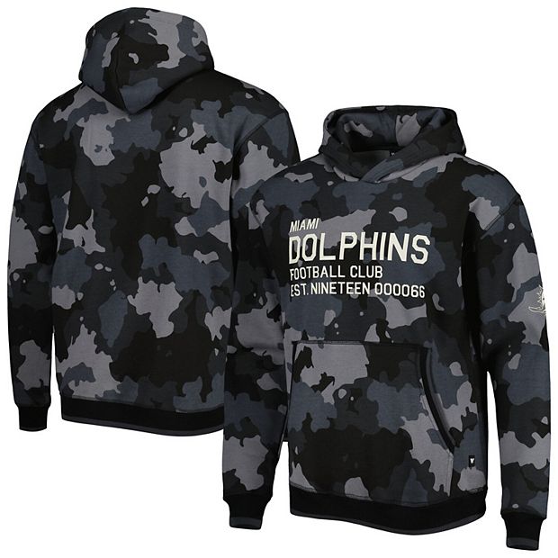 Men's The Wild Collective Black Miami Dolphins Camo Pullover Hoodie