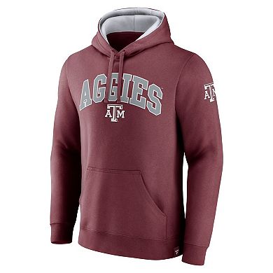 Men's Fanatics Branded Maroon Texas A&M Aggies Arch & Logo Tackle Twill Pullover Hoodie