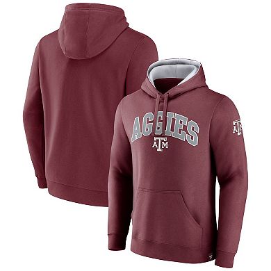 Men's Fanatics Branded Maroon Texas A&M Aggies Arch & Logo Tackle Twill Pullover Hoodie