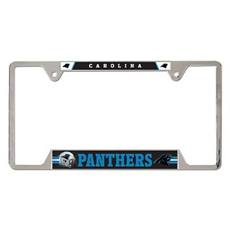 WinCraft Carolina Panthers Chrome Plated Metal License Plate Frame