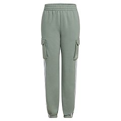 adidas - Basketball Warm-Up Tracksuit Bottoms (Silver Green)