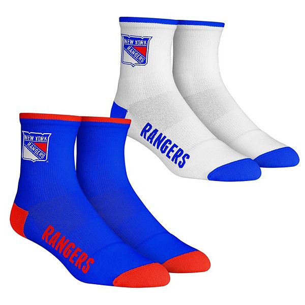 Men's Rock Em Socks New York Rangers Core Team 2Pack Quarter Length