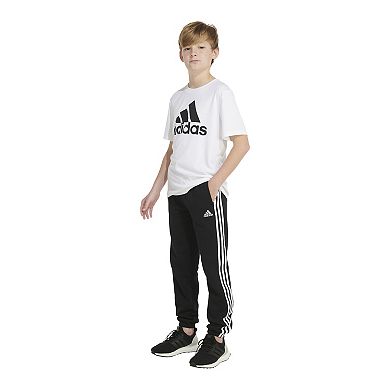 Boys 8-20 adidas Essential 3-Stripes Fleece Joggers 