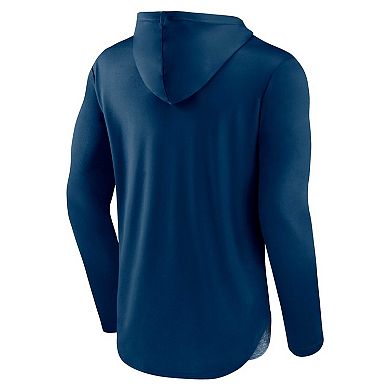 Men's Fanatics Branded Deep Sea Blue Seattle Kraken Podium Defender Pullover Hoodie