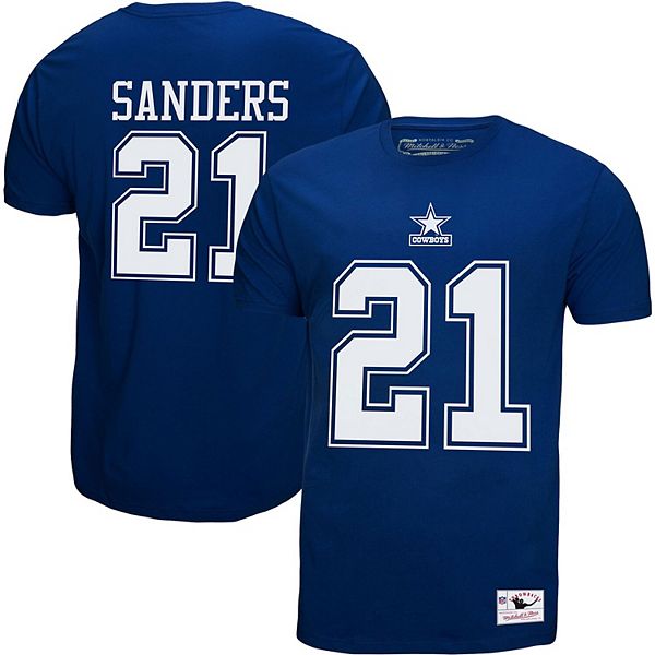 Deion Sanders Dallas Cowboys Women's by Name & Number Logo T-Shirt - Ash