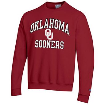 Men's Champion Crimson Oklahoma Sooners High Motor Pullover Sweatshirt