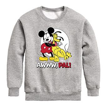 Disney's Mickey Mouse & Pluto Boys 8-20 Awww Pal Crew Fleece Sweatshirt