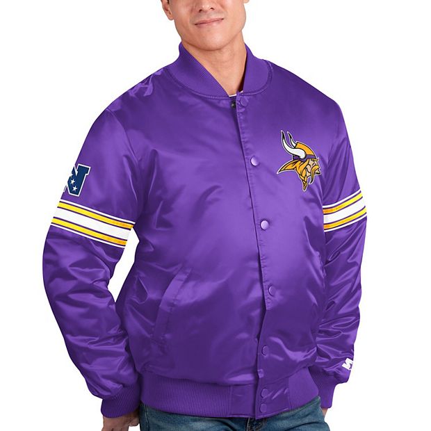 Starter Bomber Purple Satin Minnesota Vikings 90s Jacket - Jackets