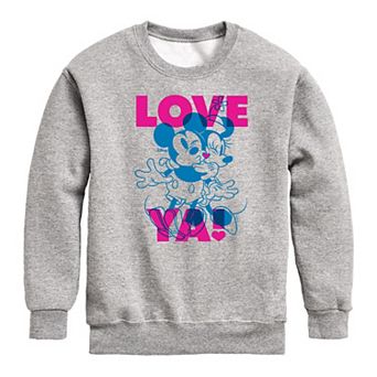 Disney's Mickey & Minnie Boys 8-20 Love Ya Fleece Sweatshirt