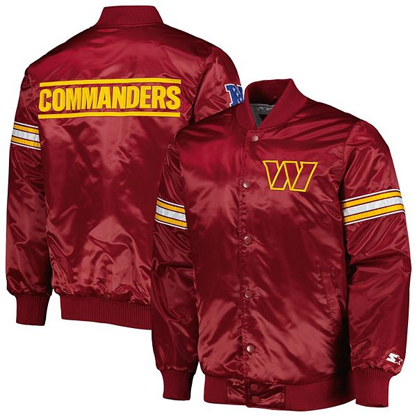 Men's Starter Burgundy Washington Commanders The Pick and Roll Full-Snap  Jacket