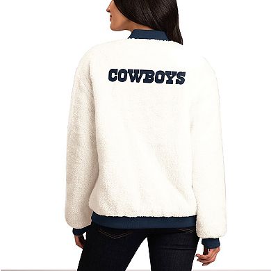 Women's G-III 4Her by Carl Banks Oatmeal/Navy Dallas Cowboys Switchback Reversible Full-Zip Jacket