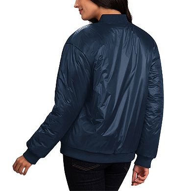 Women's G-III 4Her by Carl Banks Oatmeal/Navy Dallas Cowboys Switchback Reversible Full-Zip Jacket