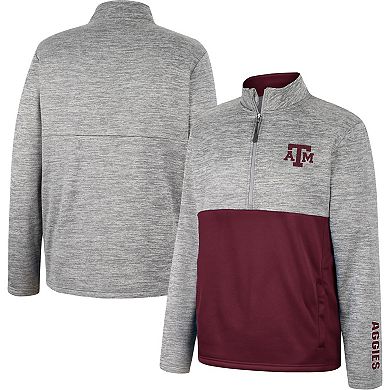 Men's Colosseum Gray Texas A&M Aggies John Half-Zip Jacket