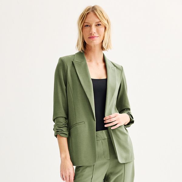 Women's Nine West Knit Closureless Blazer - Camden Green (X SMALL)