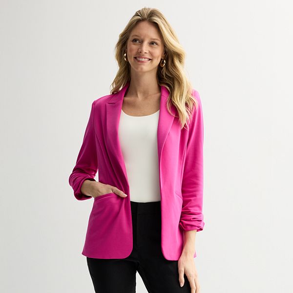 Women's Nine West Knit Closureless Blazer - Orchid Landscape (X SMALL)