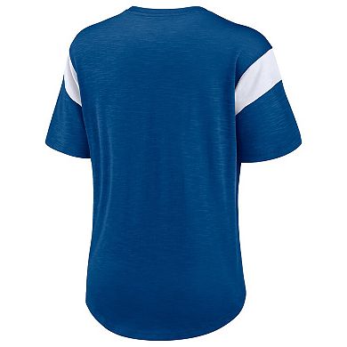 Women's Nike Heathered Royal Indianapolis Colts Primary Logo Slub Fashion Top