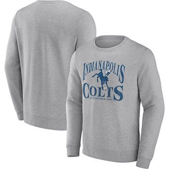 Men's Fanatics Branded Heathered Charcoal Indianapolis Colts Playability Pullover Sweatshirt