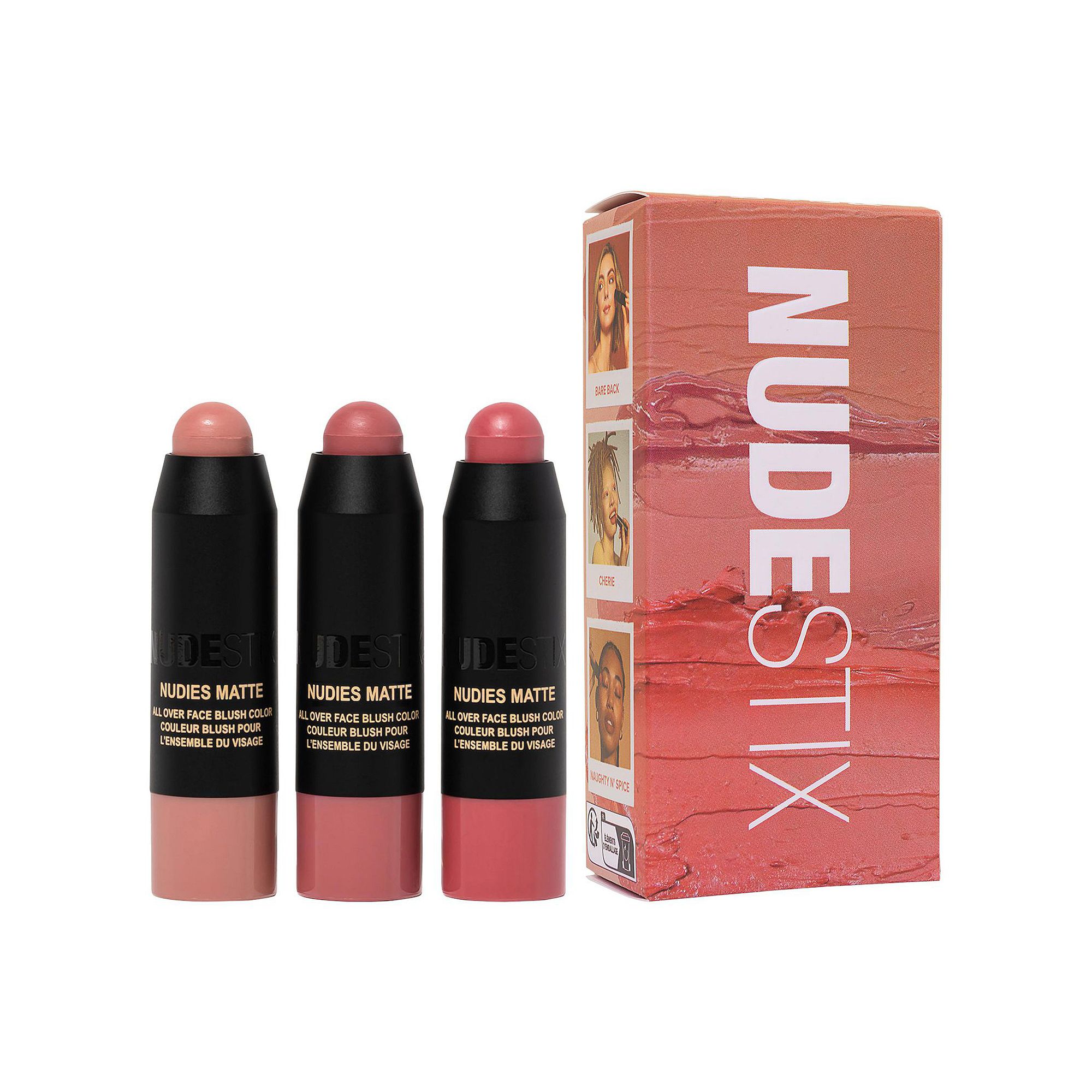 NUDESTIX Mini Pink Nude Blush 3 PC Kit, Size: 0.21 Oz, Na