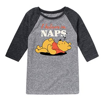 Disney's Winnie The Pooh Boys 8-20 Naps Raglan Tee