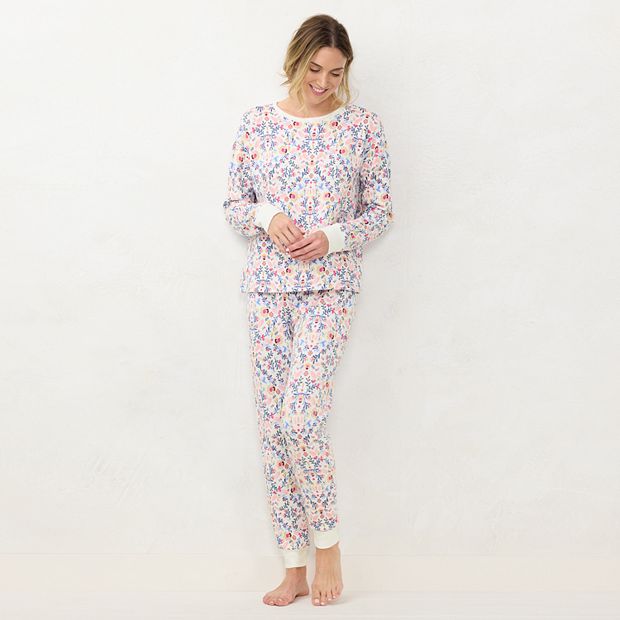 Women's LC Lauren Conrad Cozy Long Sleeve Pajama Top & Pajama Pants Set