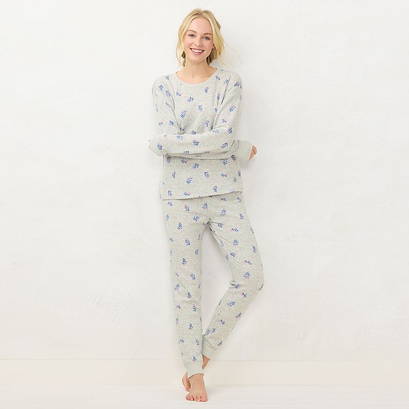 29004947 Petite LC Lauren Conrad Cozy Long Sleeve Pajama To sku 29004947