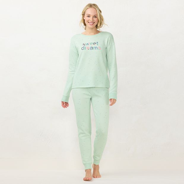 Women's LC Lauren Conrad Cozy Long Sleeve Pajama Top & Pajama Pants Set