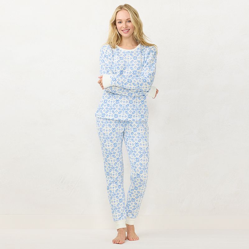 29004930 Petite LC Lauren Conrad Cozy Long Sleeve Pajama To sku 29004930