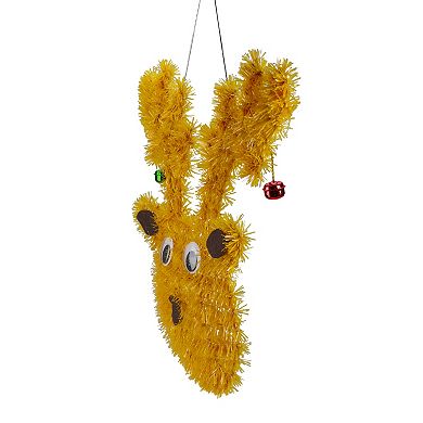 13" Tinsel Reindeer Christmas Window Decoration