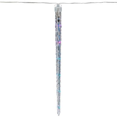 5 Multi Color Dripping Transparent Icicle Christmas Light Tubes - 13 ft Clear Wire