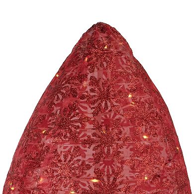 32" Red LED Lighted Retro Light Bulb Outdoor Christmas Decoration