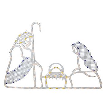 30" Lighted Holy Family Nativity Scene Christmas Window Silhouette