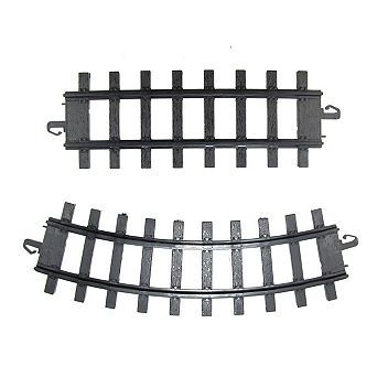 Club Pack of 12 Black Replacement Train Set Track Pieces 10"