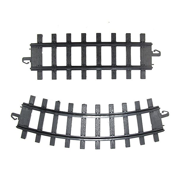 Club Pack of 12 Black Replacement Train Set Track Pieces 10