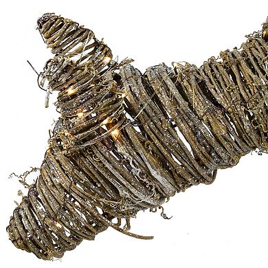 38" LED Drinking Rattan Deer Fawn Christmas Yard Decorations