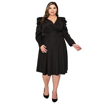 Statement Shoulder Flare Dress